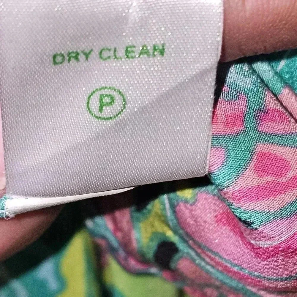 Lily Pulitzer 100% Silk Elsa Skip On It The  Frog-Floral Print Blouse SZ XS